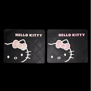 Vintage 2012 Sanrio Hello Kitty Kawaii Rubber Car Rear Floor Mats Made in USA